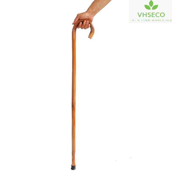 Men's and Women's Natural Rattan Folding Walking Stick, Lightweight, Handmade in Vietnam