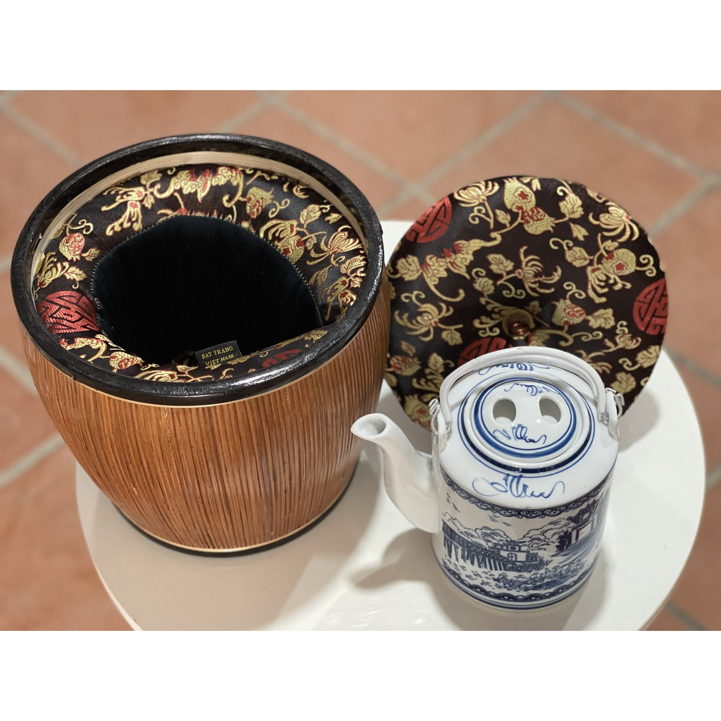 Handcrafted Warm Infusion Basket 1.5L Bat Trang Green Tea And Free Pot Ceramic