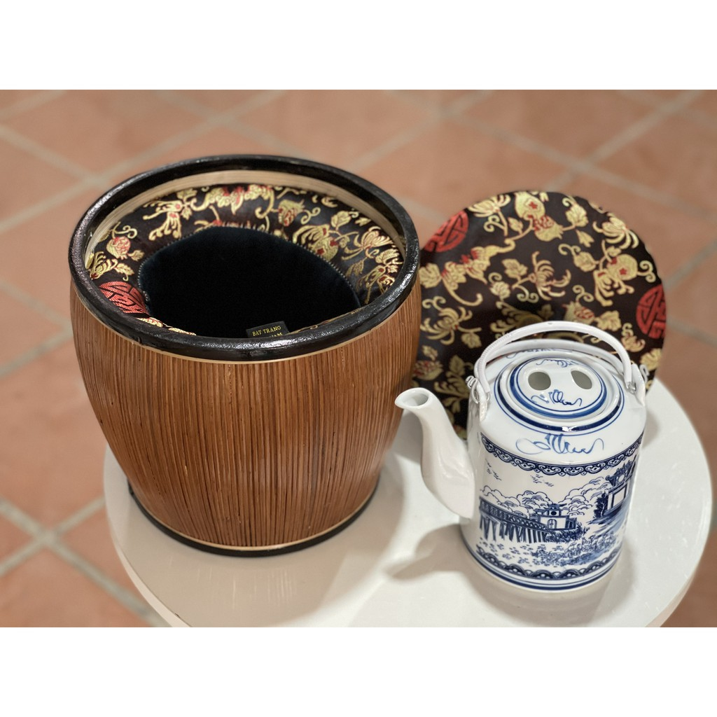 Handcrafted Warm Infusion Basket 1.5L Bat Trang Green Tea And Free Pot Ceramic