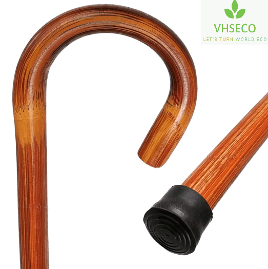 Men's and Women's Natural Rattan Folding Walking Stick, Lightweight, Handmade in Vietnam