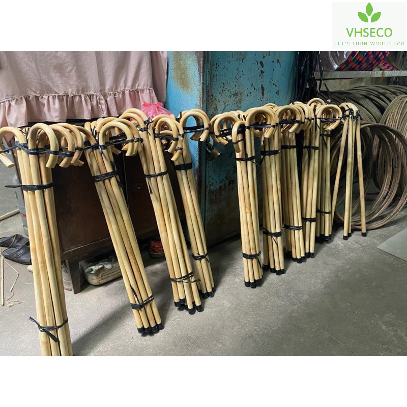 Men's and Women's Natural Rattan Folding Walking Stick, Lightweight, Handmade in Vietnam