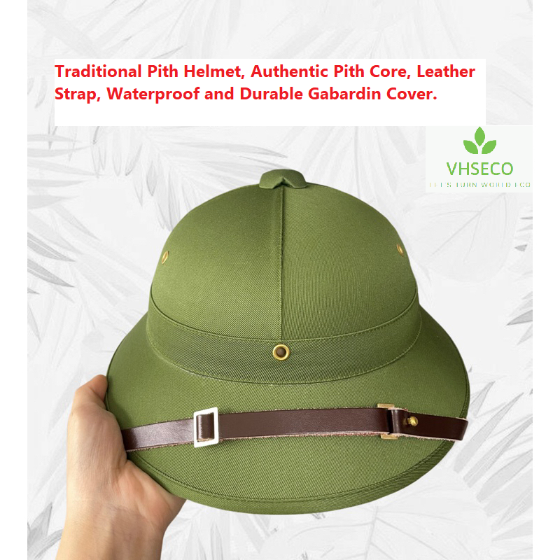 VIETCONG VC PITH HELMET HAT GREEN Quality and Handmade Army Surplus NVA