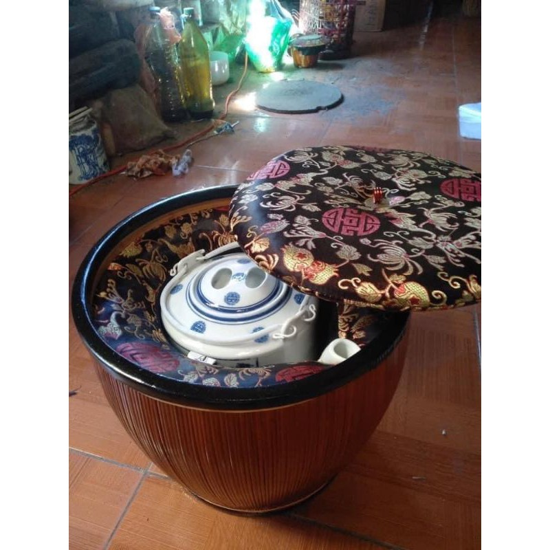 Handcrafted Warm Infusion Basket 1.5L Bat Trang Green Tea And Free Pot Ceramic