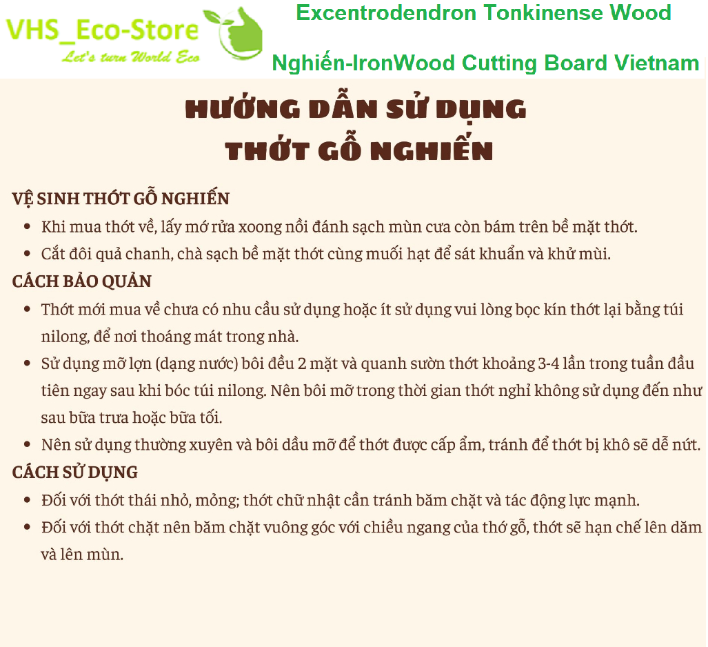 Handcrafted 34x5cm Excentrodendron Tonkinense (Nghiến-IronWood) Cutting Board Authentic, No Sawdust for slicing, chopping chicken, duck, and bones