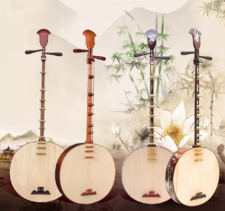 Vietnamese Moon Lute – Traditional Vietnamese Instrument with Mother of Pearl Inlay for Beginners