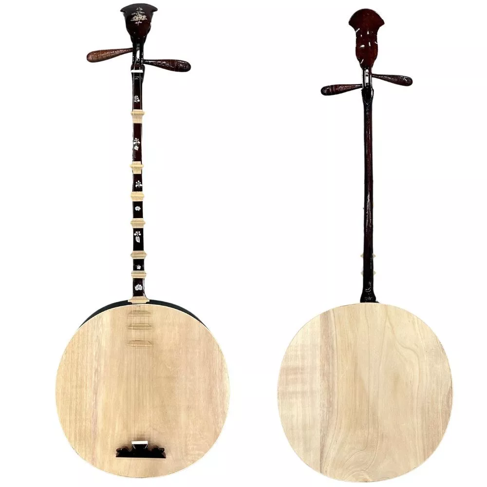 Vietnamese Moon Lute – Traditional Vietnamese Instrument with Mother of Pearl Inlay for Beginners