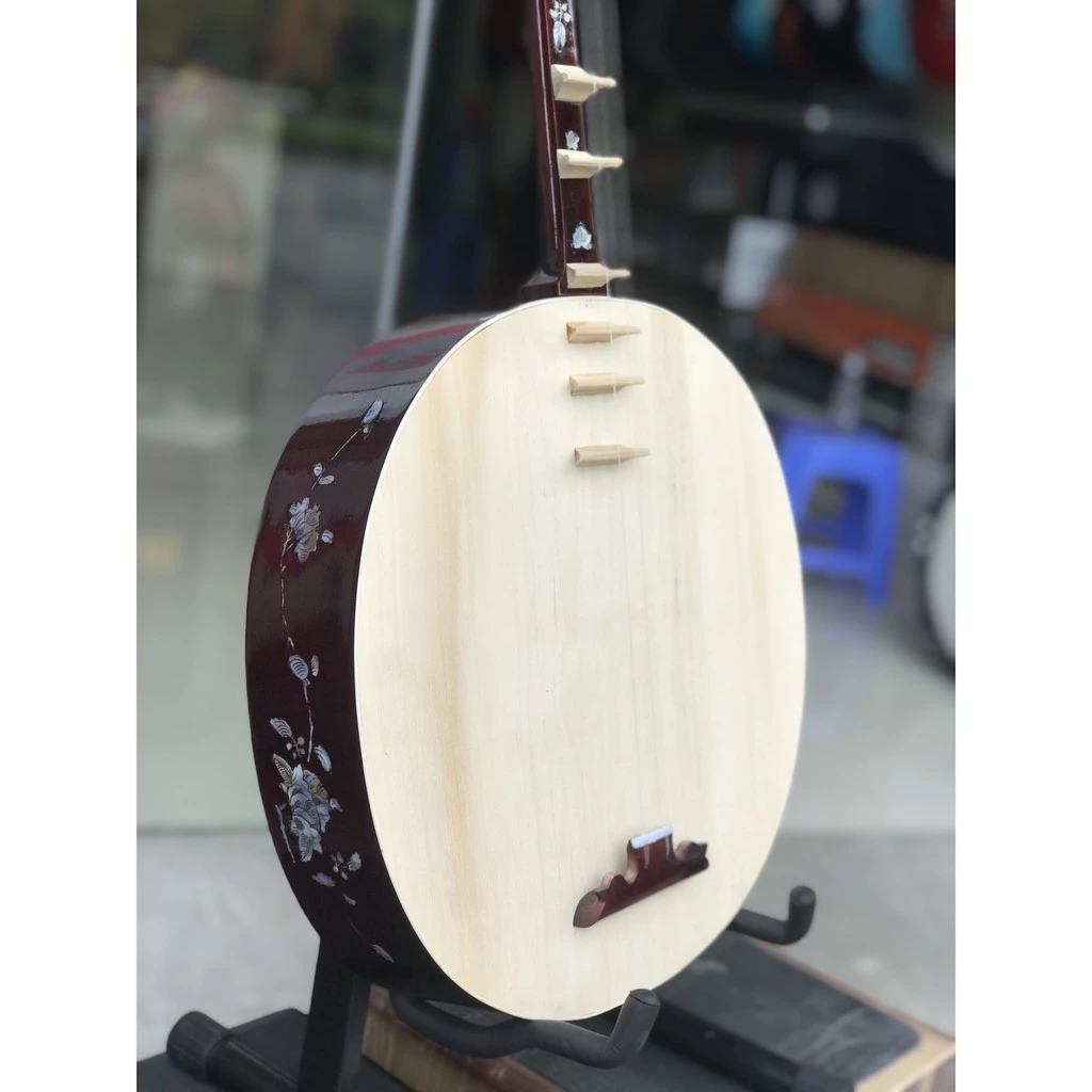 Vietnamese Moon Lute – Traditional Vietnamese Instrument with Mother of Pearl Inlay for Beginners