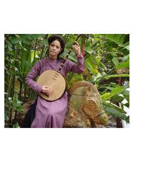 Vietnamese Moon Lute – Traditional Vietnamese Instrument with Mother of Pearl Inlay for Beginners