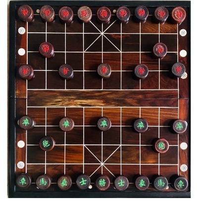 Dalbergia Cochinchinensis Wood Chinese Chess Pieces Includes Chess Table (Board)