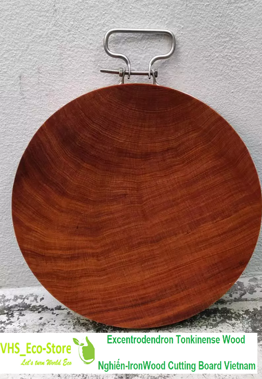 Handcrafted 34x5cm Excentrodendron Tonkinense  (Nghiến-IronWood) Cutting Board Authentic, No Sawdust for slicing, chopping chicken, duck, and bones