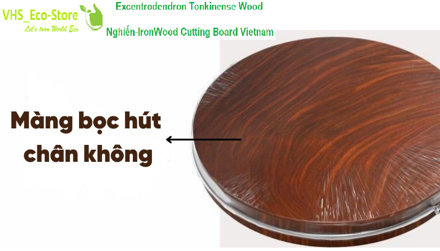 Handcrafted 34x5cm Excentrodendron Tonkinense  (Nghiến-IronWood) Cutting Board Authentic, No Sawdust for slicing, chopping chicken, duck, and bones