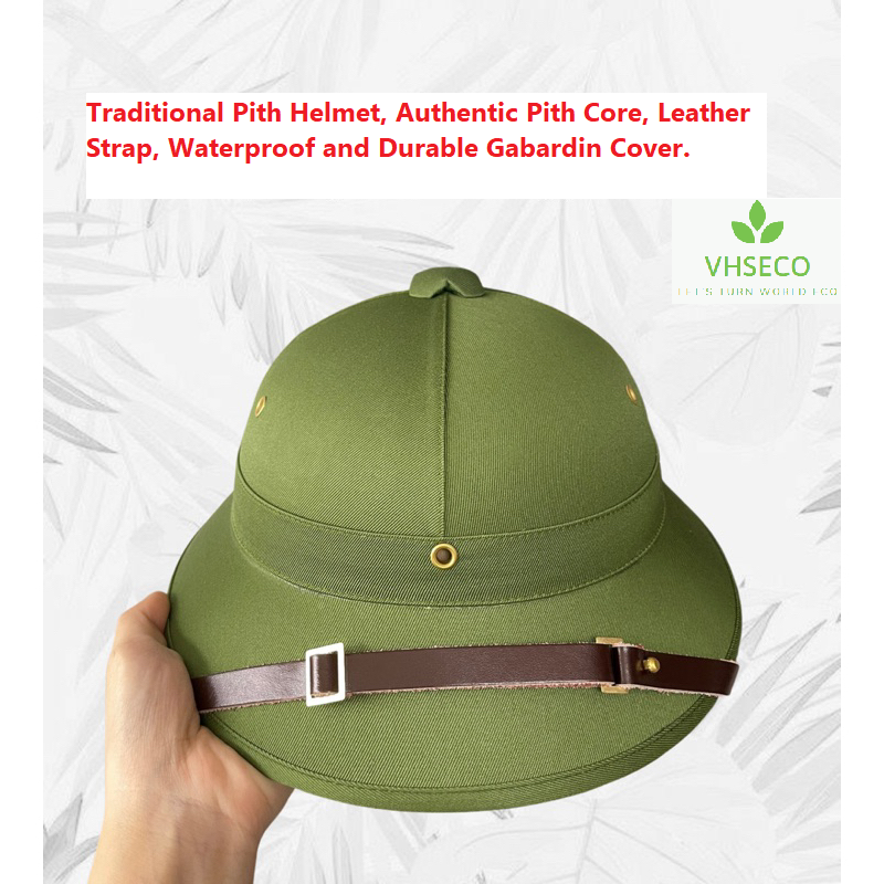 VIETCONG VC PITH HELMET HAT GREEN  Quality and Handmade Army Surplus NVA