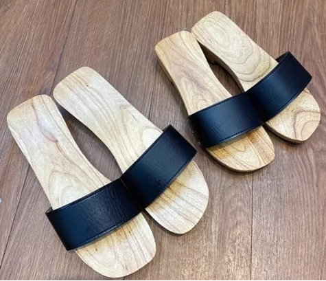 Traditional Vietnamese Wooden Clogs or Sole sisters (Guoc Moc) Sandal For Ao Dai