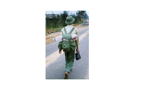 Vietcong Vintage Military Backpack: Durable Canvas Rucksack for Hiking and Traveling Outdoor Activities, Frog Bag